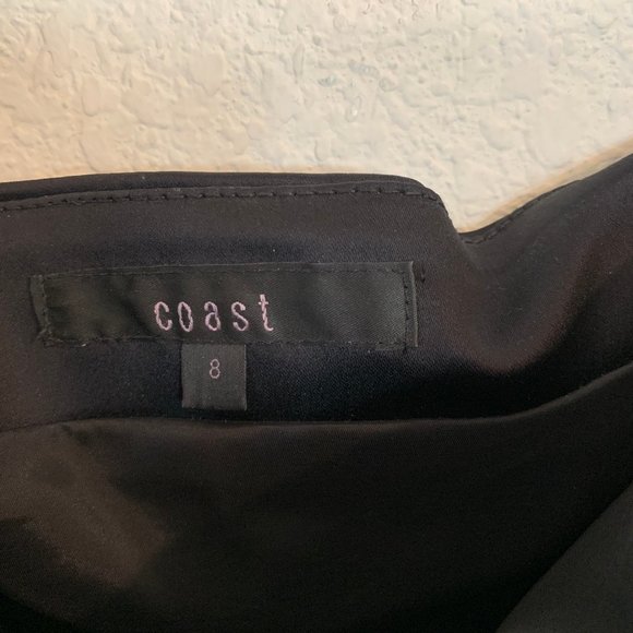 Floor-length strapless black satin gown - size 4 (8UK) - Picture 5 of 5